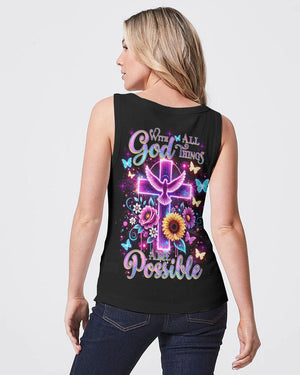 With God All Things Are Possible Women's All Over Print Shirt - Tlnz2409243