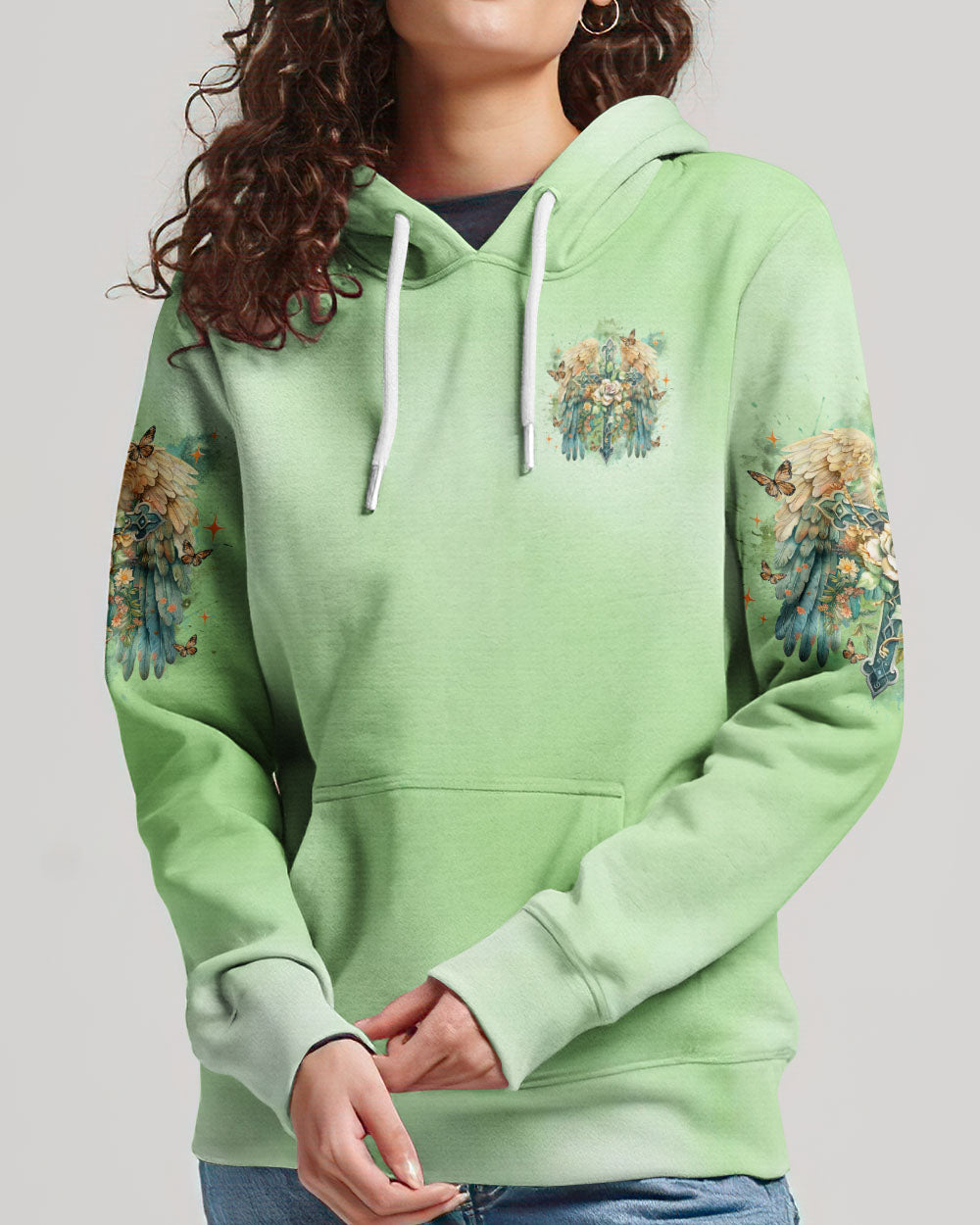 When God Steps In Miracles Happen Wings Women's All Over Print Shirt - Tlnz2506243
