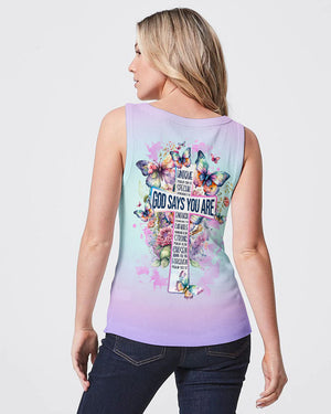 God Says You Are Cross Butterfly Women's All Over Print Shirt - Tlnz2802241