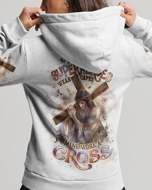 Not All Superheroes Wear Capes Mine Wore A Cross Women's All Over Print Shirt - Tlpq0211242