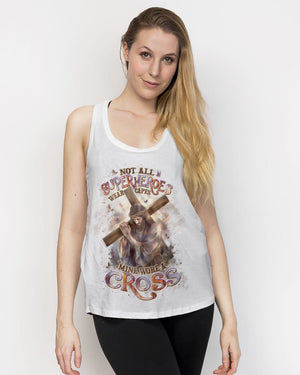 Not All Superheroes Wear Capes Mine Wore A Cross Women's All Over Print Shirt - Tlpq0211242