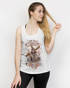 Not All Superheroes Wear Capes Mine Wore A Cross Women's All Over Print Shirt - Tlpq0211242
