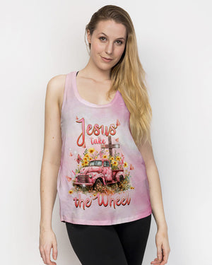 Jesus Take The Wheel Flower Truck Women's All Over Print Shirt - Tlpq0503243