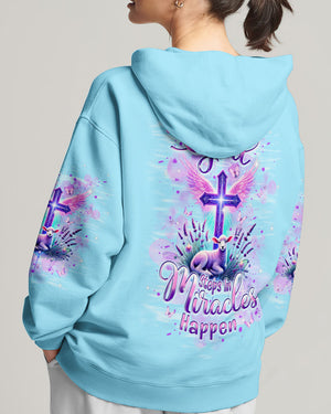 When God Steps In Miracles Happen Lamb Women's All Over Print Shirt - Tlpq2106241