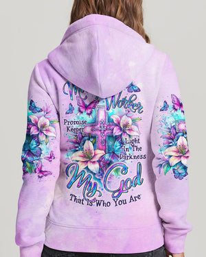 Way Maker Miracle Worker Cross Lilies Women's All Over Print Shirt - Tltr0206254