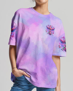 Lord Stood With Me Cross Wings Rose Women's All Over Print Shirt - Tltr0502244