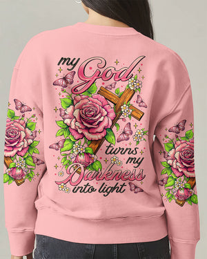 My God Turns My Darkness Into Light Women's All Over Print Shirt - Tltr0906252