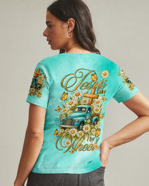 Jesus Take The Wheel Truck Daisies Women's All Over Print Shirt - Tltr0909252
