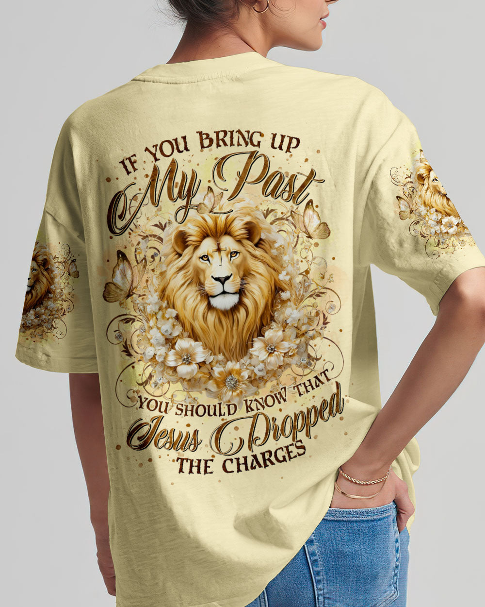 Jesus Dropped The Charges Lion Warrior women's All Over Print Shirt - Tltr1103252