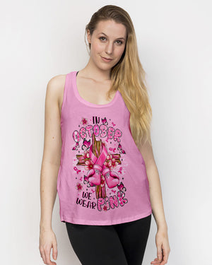 In October We Wear Pink Breast Cancer Awareness Women's All Over Print Shirt - Tltr1108253