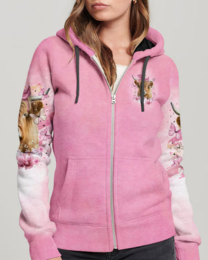 Living Life Somewhere Between Jesus Pink Cow Women's All Over Print Shirt - Tltr1202254