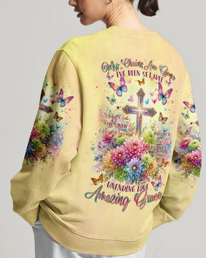 Unending Love Amazing Grace Flower Cross Women's All Over Print Shirt - Tltr1406241