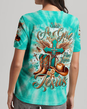 Just A Girl Who Loves Jesus Tie Dye Women's All Over Print Shirt - Tltr1406252