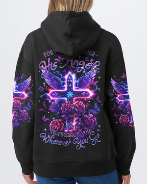 For He Will Order His Angels Women's All Over Print Shirt - Tltr1412242