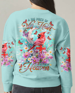 A Big Piece Of My Heart Lives In Heaven Cardinals Women's All Over Print Shirt - Tltr1601253