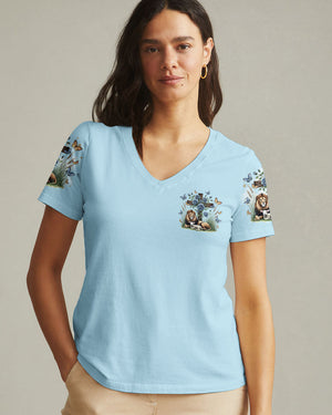 In His Presence There Is Peace Lion Lamb Women's All Over Print Shirt - Tltr1701251
