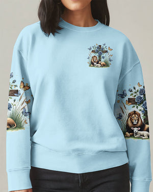 In His Presence There Is Peace Lion Lamb Women's All Over Print Shirt - Tltr1701251