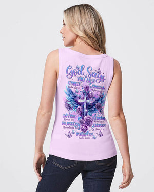 God Says You Are Cross Wings Women's All Over Print Shirt - Tltr2003244