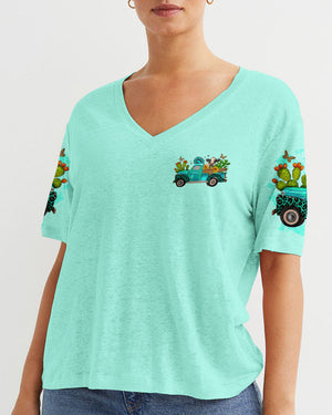 Living Life Somewhere Between Jesus Cow Truck Women's All Over Print Shirt - Tltr2203244