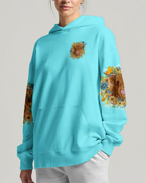 Living Life Somewhere Between Jesus Cow Women's All Over Print Shirt - Tltr2406241