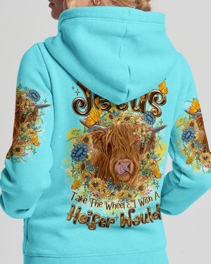 Living Life Somewhere Between Jesus Cow Women's All Over Print Shirt - Tltr2406241