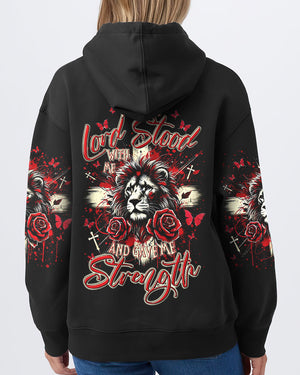 Lord Stood With Me Lion Rose Women's All Over Print Shirt - Tltr2410244