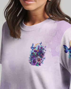 I Believe In God Flower Cross Women's All Over Print Shirt - Tltr2511244