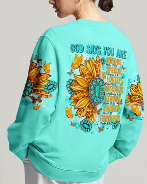 God Says You Are Sunflower Women's All Over Print Shirt - Tltr2702244