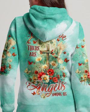 I Believe There Are Angels Among Us Cardinal Women's All Over Print Shirt - Tltr2703255