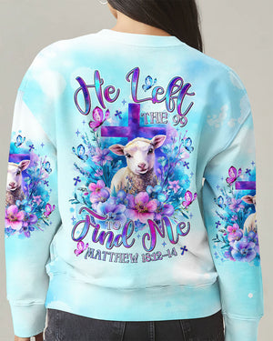 He Left The 99 To Find Me Lamb Women's All Over Print Shirt - Tltr3007252