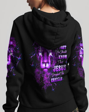 Jesus Dropped The Charges Lion Lilies Women's All Over Print Shirt - Tltw0208245