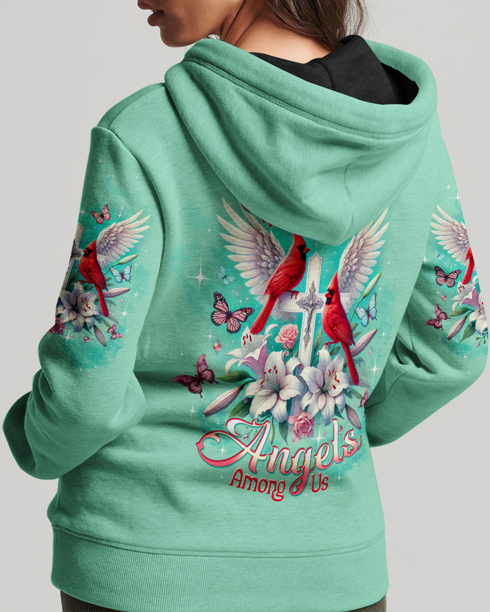 I Believe There Are Angels Among Us Cardinal Women's All Over Print Shirt - Tltw0301253
