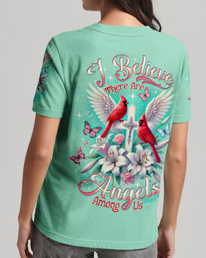 I Believe There Are Angels Among Us Cardinal Women's All Over Print Shirt - Tltw0301253