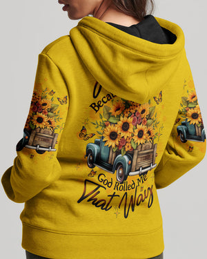 I'm Blunt Because God Rolled Me That Way Sunflower Truck Women's All Over Print Shirt - Tltw0312254