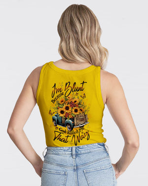 I'm Blunt Because God Rolled Me That Way Sunflower Truck Women's All Over Print Shirt - Tltw0312254