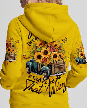 I'm Blunt Because God Rolled Me That Way Sunflower Truck Women's All Over Print Shirt - Tltw0312254