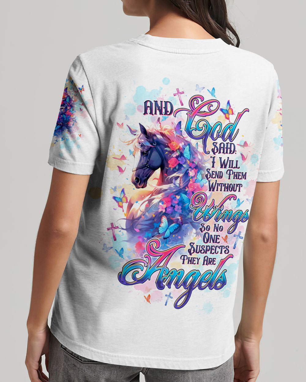 I Will Send Them Without Wings Horse Women's All Over Print Shirt - Tltw0407253