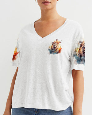 I Would Rather Stand With God Painting Lion Women's All Over Print Shirt - Tltw0410233