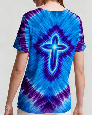 Cross Tie Dye Women's All Over Print Shirt - Tltw3112252