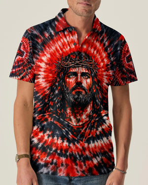 Jesus Halo Of Faith Red & Black Swirl Men's All Over Print Shirt - Tltw0603261