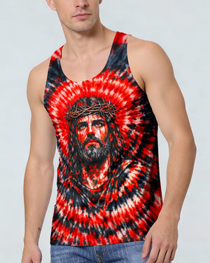Jesus Halo Of Faith Red & Black Swirl Men's All Over Print Shirt - Tltw0603261