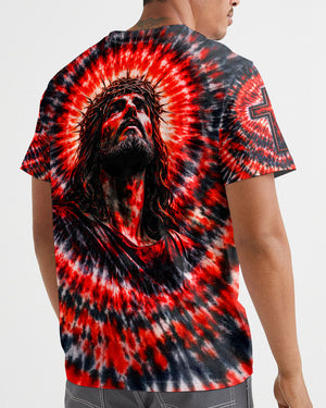Jesus Halo Of Faith Red & Black Swirl Men's All Over Print Shirt - Tltw0603261