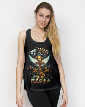 With God All Things Are Possible Women's All Over Print Shirt - Tltw0910244