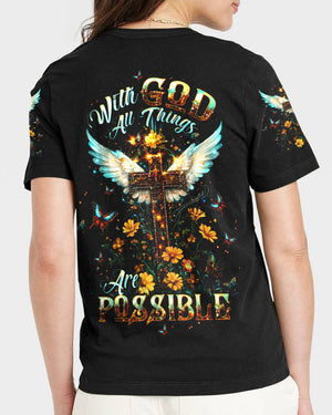 With God All Things Are Possible Women's All Over Print Shirt - Tltw0910244