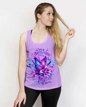 When Butterflies Appear Angels Are Near Women's All Over Print Shirt - Tltw0912244