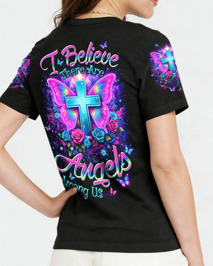 I Believe There Are Angels Among Us Women's All Over Print Shirt - Tltw1003263