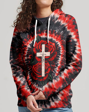 Cross Rose Swirl Women's All Over Print Shirt - Tltw1103262