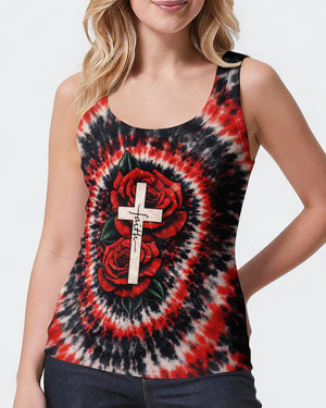 Cross Rose Swirl Women's All Over Print Shirt - Tltw1103262