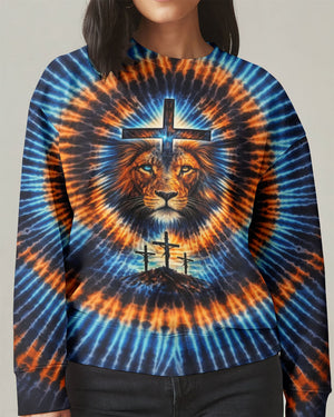 Lion Jesus Cross Swirl Women's All Over Print Shirt - Tltw1202261