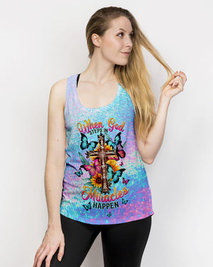 When God Steps In Miracles Happen Women's All Over Print Shirt - Tltw1206245